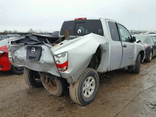 1N6BA06B07N206024 - 2007 NISSAN TITAN XE SILVER photo 4