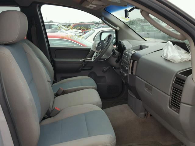 1N6BA06B07N206024 - 2007 NISSAN TITAN XE SILVER photo 5