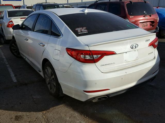 5NPE34AF0HH454898 - 2017 HYUNDAI SONATA SPO WHITE photo 3