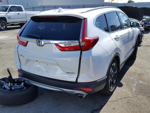 2HKRW1H98JH510356 - 2018 HONDA CR-V TOURI WHITE photo 4