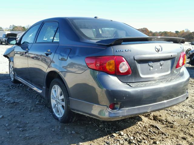 2T1BU40E79C017901 - 2009 TOYOTA COROLLA BA CHARCOAL photo 3