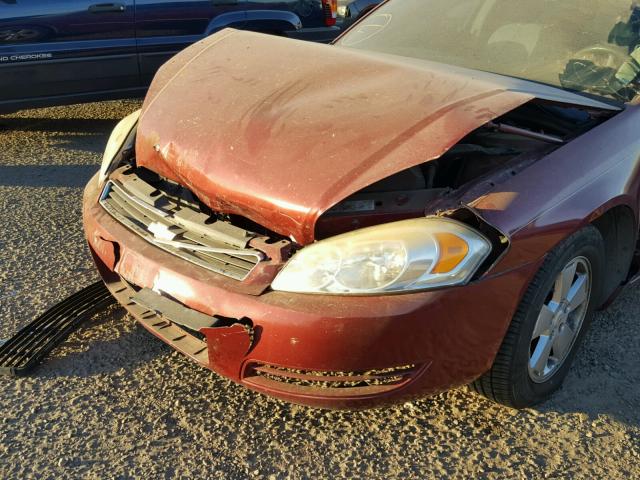 2G1WT58K869280486 - 2006 CHEVROLET IMPALA LT MAROON photo 9