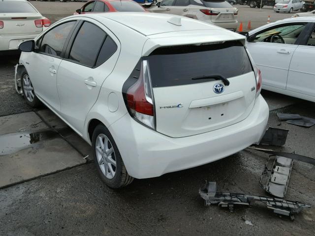 JTDKDTB38F1088112 - 2015 TOYOTA PRIUS C WHITE photo 3