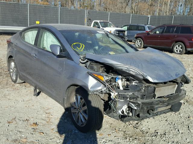 KMHDH4AE3FU451240 - 2015 HYUNDAI ELANTRA SE GRAY photo 1