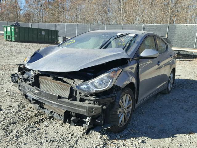 KMHDH4AE3FU451240 - 2015 HYUNDAI ELANTRA SE GRAY photo 2