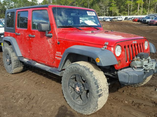 1J4BA3H17AL197568 - 2010 JEEP WRANGLER U RED photo 1