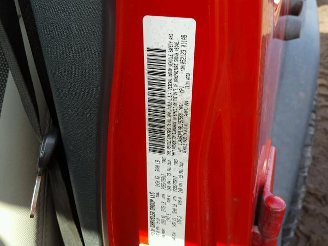 1J4BA3H17AL197568 - 2010 JEEP WRANGLER U RED photo 10