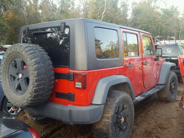 1J4BA3H17AL197568 - 2010 JEEP WRANGLER U RED photo 4