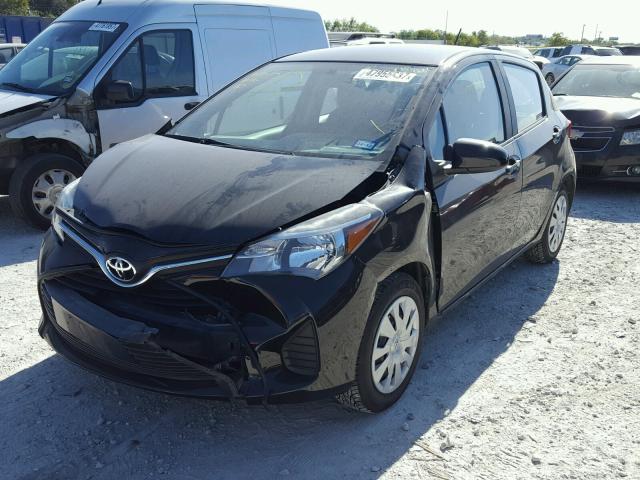 VNKKTUD34FA038627 - 2015 TOYOTA YARIS BLACK photo 2