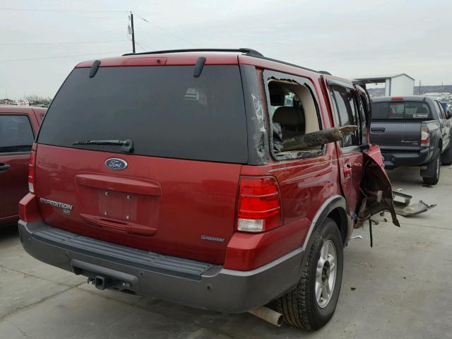 1FMRU15W04LA23177 - 2004 FORD EXPEDITION RED photo 4