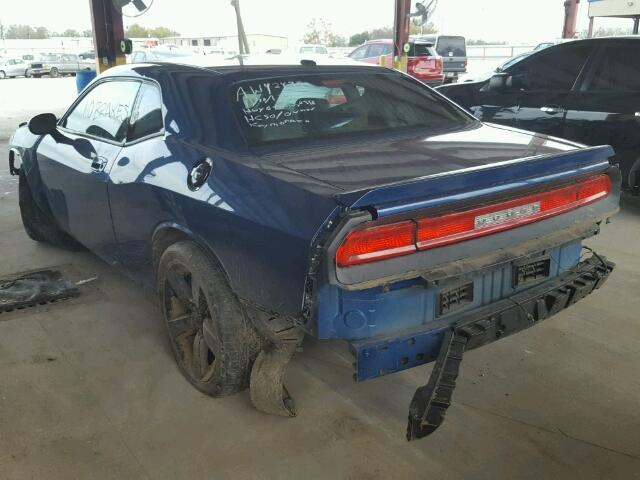 2B3LJ54T49H563011 - 2009 DODGE CHALLENGER BLUE photo 3