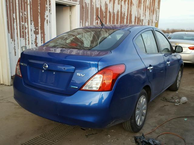 3N1CN7AP0CL904959 - 2012 NISSAN VERSA S BLUE photo 4