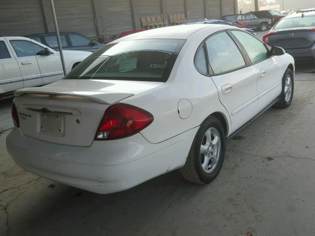 1FAFP53U13G277503 - 2003 FORD TAURUS SE WHITE photo 4