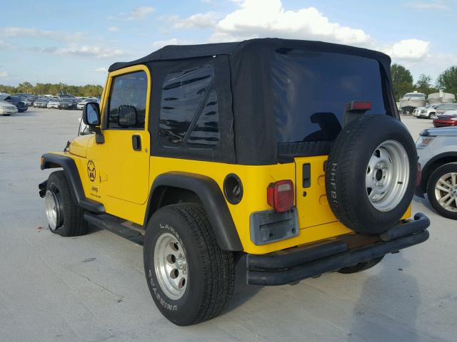 1J4FA39S23P368277 - 2003 JEEP WRANGLER C YELLOW photo 3