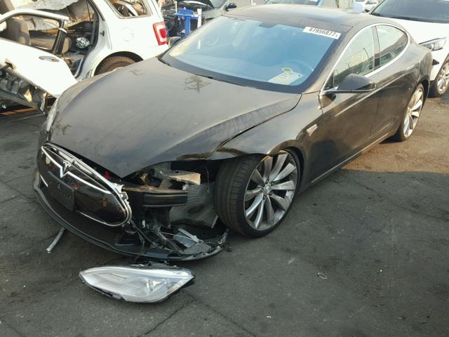 5YJSA1CP7CFP01497 - 2012 TESLA MODEL S Սև լուսանկար 2