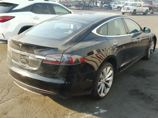 5YJSA1CP7CFP01497 - 2012 TESLA MODEL S BLACK photo 4