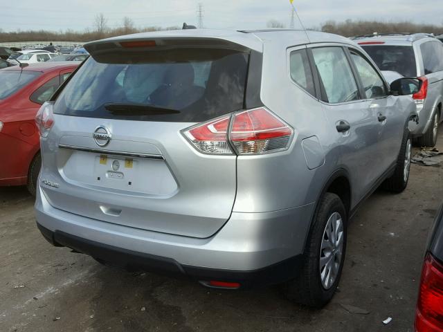 KNMAT2MT5GP700898 - 2016 NISSAN ROGUE S SILVER photo 4