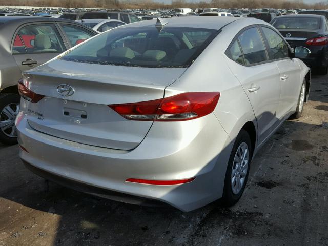 5NPD74LF1HH184223 - 2017 HYUNDAI ELANTRA SE SILVER photo 4