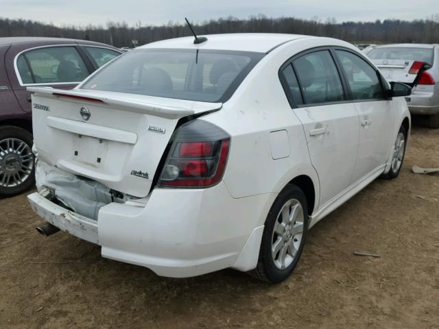 3N1AB6AP4CL609275 - 2012 NISSAN SENTRA 2.0 WHITE photo 4