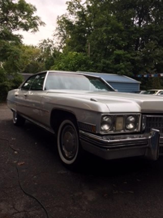 6D49R3Q152806 - 1973 CADILLAC COUPE DEVI WHITE photo 1