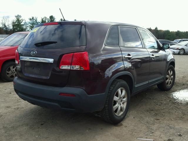 5XYKT3A14BG087892 - 2011 KIA SORENTO BA PURPLE photo 4