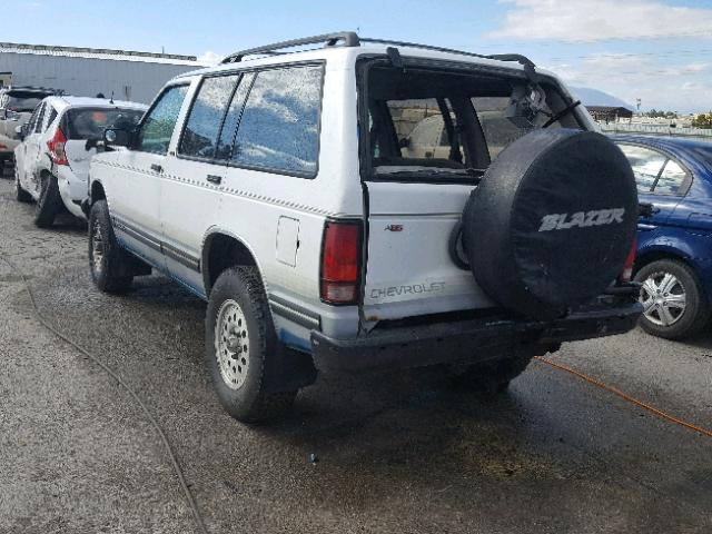 1GNDT13W2P2168601 - 1993 CHEVROLET BLAZER S10 WHITE photo 3