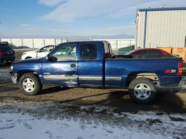 2GCEK19T2Y1174249 - 2000 CHEVROLET SILVERADO BLUE photo 9