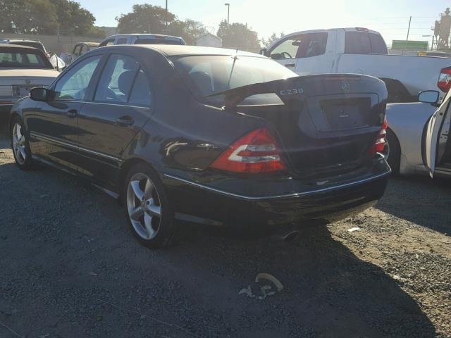 WDBRF52H86F731298 - 2006 MERCEDES-BENZ C GENERATI BLACK photo 3