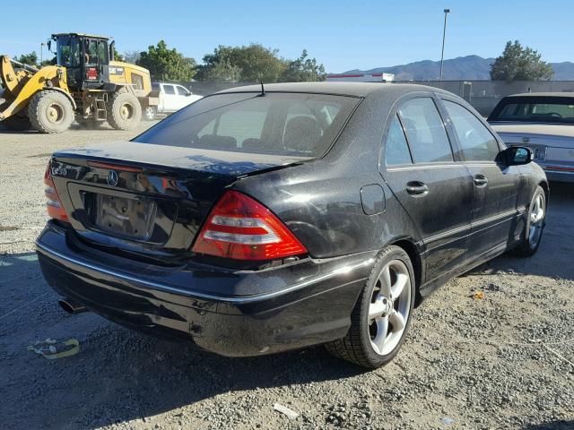 WDBRF52H86F731298 - 2006 MERCEDES-BENZ C GENERATI BLACK photo 4