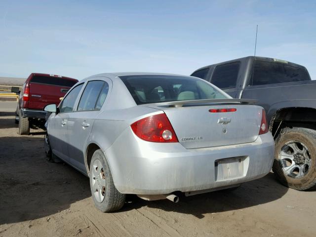 1G1AK55F667639338 - 2006 CHEVROLET COBALT LS SILVER photo 3