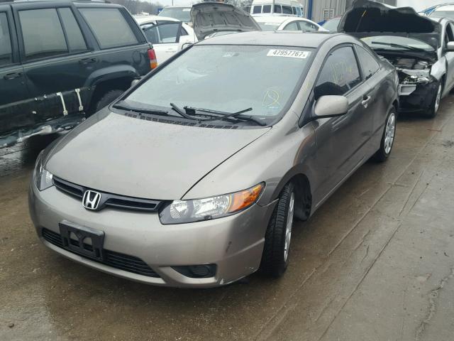 2HGFG12657H534809 - 2007 HONDA CIVIC LX CHARCOAL photo 2