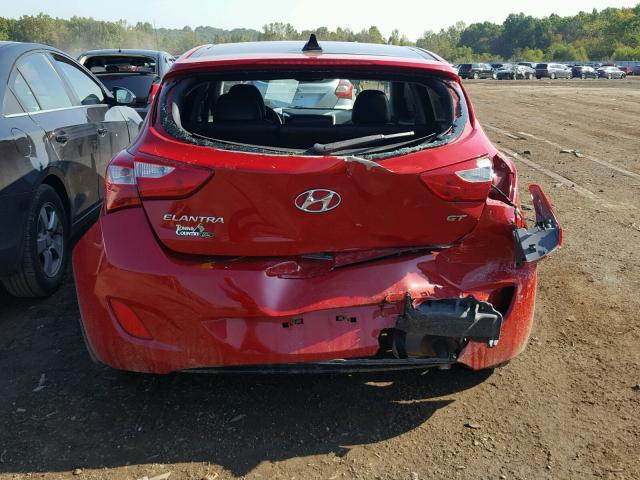 KMHD35LEXDU044952 - 2013 HYUNDAI ELANTRA GT RED photo 9