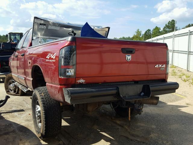 3D3KS28A87G774053 - 2007 DODGE RAM 2500 S წითელი ფოტო 3