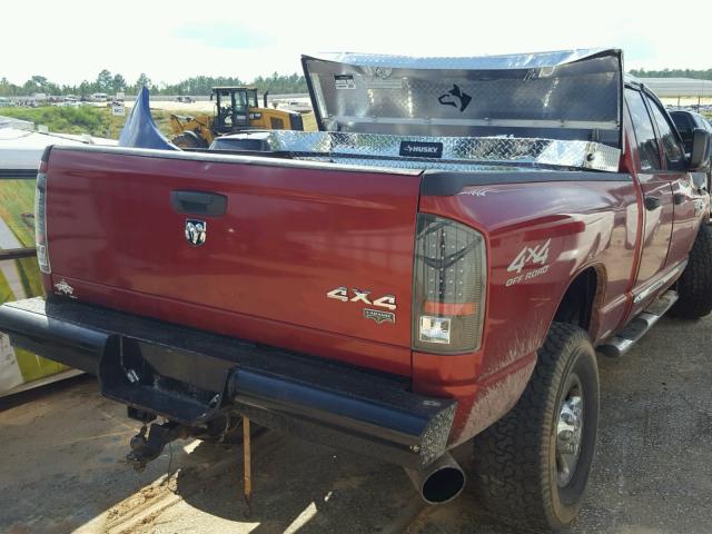 3D3KS28A87G774053 - 2007 DODGE RAM 2500 S წითელი ფოტო 4
