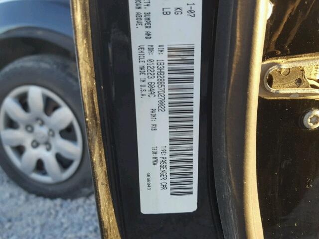 1B3HB28B57D270022 - 2007 DODGE CALIBER BLACK photo 10