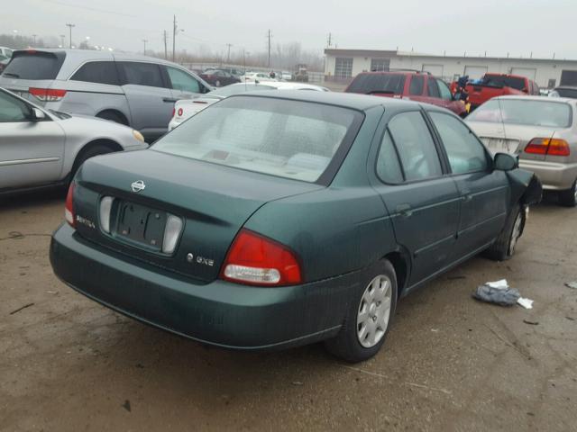 3N1CB51D5YL300396 - 2000 NISSAN SENTRA BAS GREEN photo 4