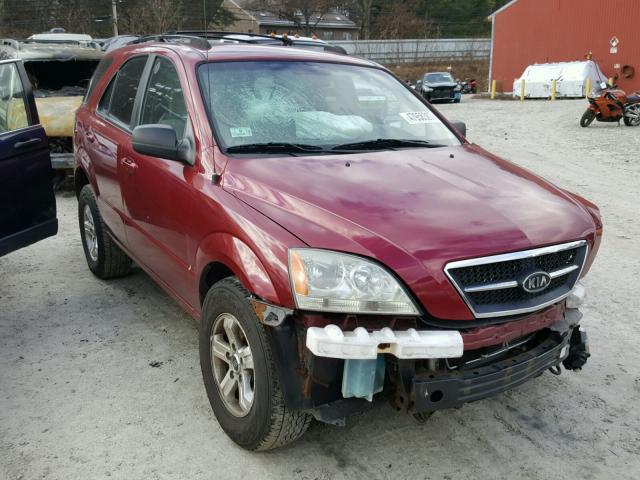 KNDJC733545261238 - 2004 KIA SORENTO EX RED photo 1