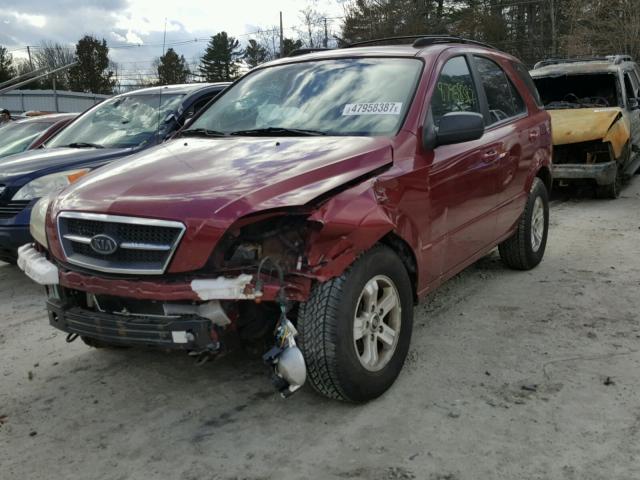 KNDJC733545261238 - 2004 KIA SORENTO EX RED photo 2