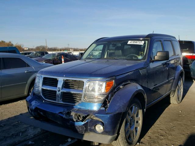 1D8GU58K29W545957 - 2009 DODGE NITRO SLT BLUE photo 2