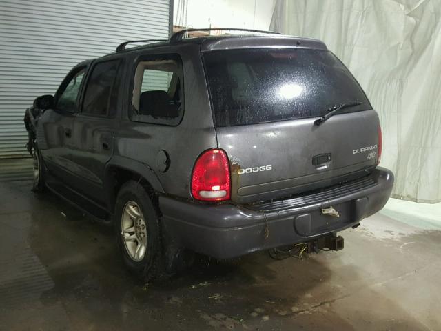 1D4HS38N33F543345 - 2003 DODGE DURANGO SP GRAY photo 3