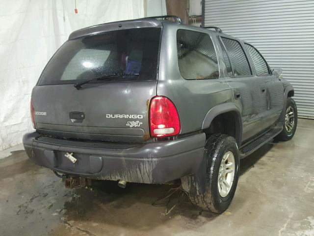 1D4HS38N33F543345 - 2003 DODGE DURANGO SP GRAY photo 4