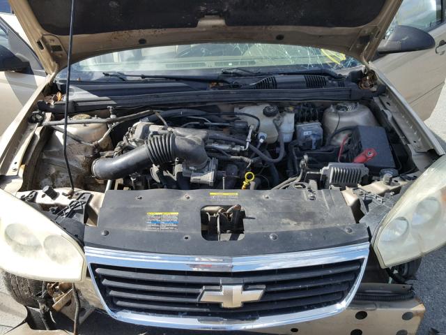 1G1ZS57F07F256860 - 2007 CHEVROLET MALIBU LS ოქროსფერი ფოტო 7