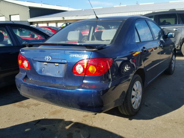 2T1BR32EX4C166501 - 2004 TOYOTA COROLLA CE BLUE photo 4