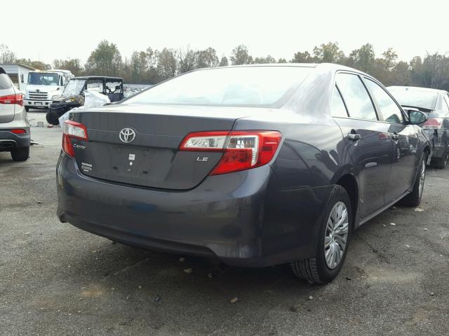 4T4BF1FK5CR218651 - 2012 TOYOTA CAMRY BASE GRAY photo 4