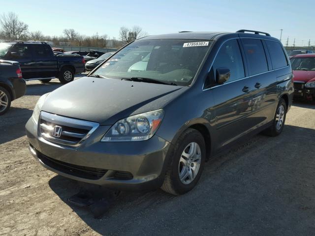 5FNRL38717B461561 - 2007 HONDA ODYSSEY EX GRAY photo 2