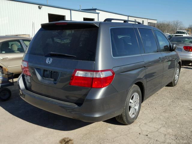 5FNRL38717B461561 - 2007 HONDA ODYSSEY EX GRAY photo 4