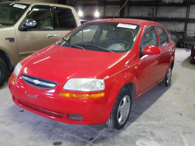 KL1TD52644B129246 - 2004 CHEVROLET AVEO RED photo 2