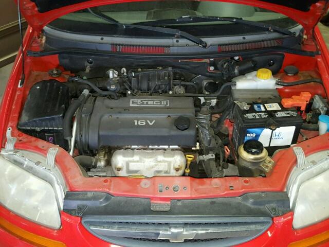 KL1TD52644B129246 - 2004 CHEVROLET AVEO RED photo 7