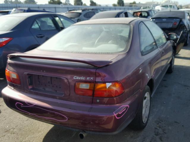 2HGEJ1221RH529328 - 1994 HONDA CIVIC EX PURPLE photo 4