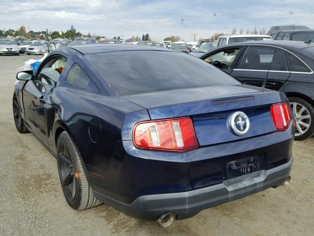 1ZVBP8AN3A5101838 - 2010 FORD MUSTANG BLUE photo 3